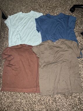 Multiples Short Sleeve Tees - Light Blue, Blue, Brown, Olive